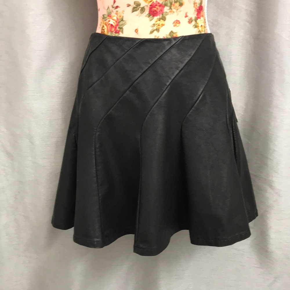 FREE PEOPLE Vegan Leather Skirt